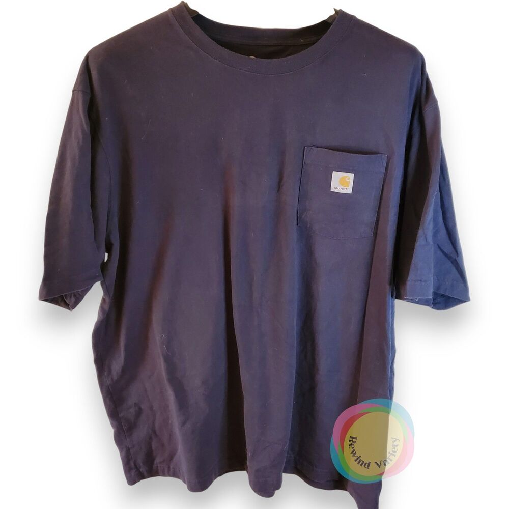 Carhartt K87 Pocket T-Shirt Mens 2XL Dark Navy Heavyweight